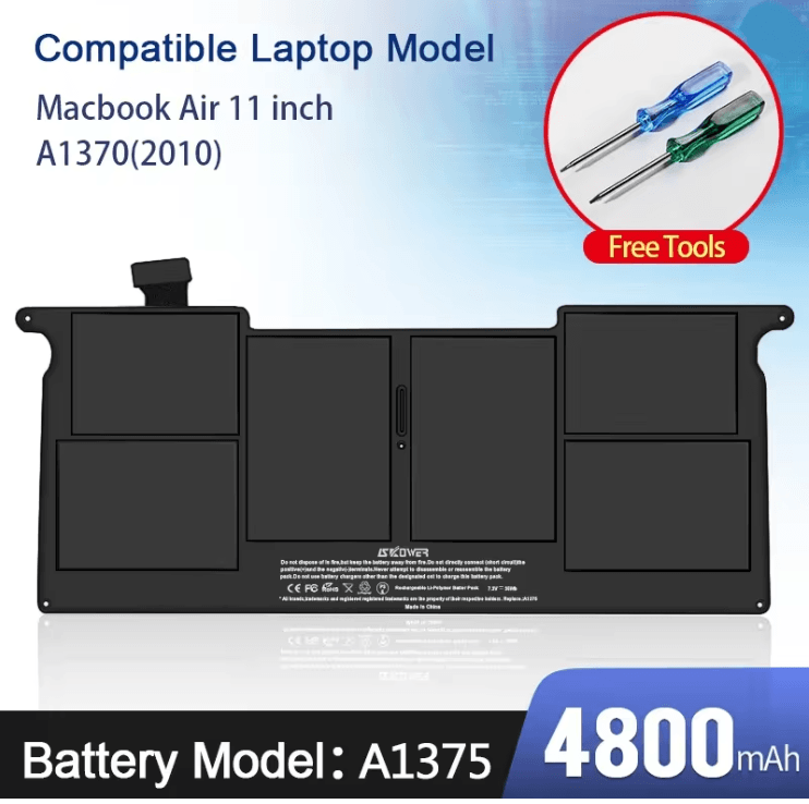 PowerCore Laptop Battery For MacBook Air A1375  A1406 7