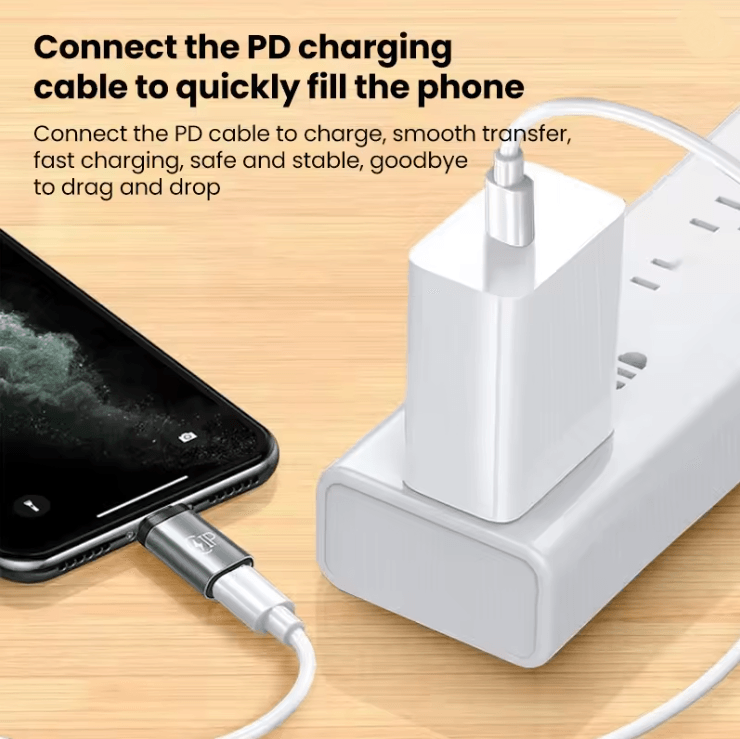 SwiftLink Lightning To USB C Adapter 20W Fast Charging Converter 1