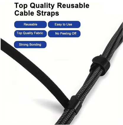 FlexTie Reusable Nylon Cable Organizer Straps For Wire And Cord Management 1