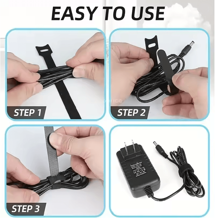 FlexTie Reusable Nylon Cable Organizer Straps For Wire And Cord Management 3