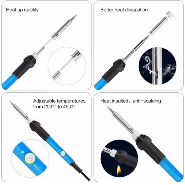 Adjustable Temperature Electric Soldering Iron 60W For Precise Repair And Welding Work 1