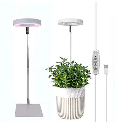 Indoor Full Spectrum LED Plant Grow Light Four Level Dimming Adjustable Height Stand
