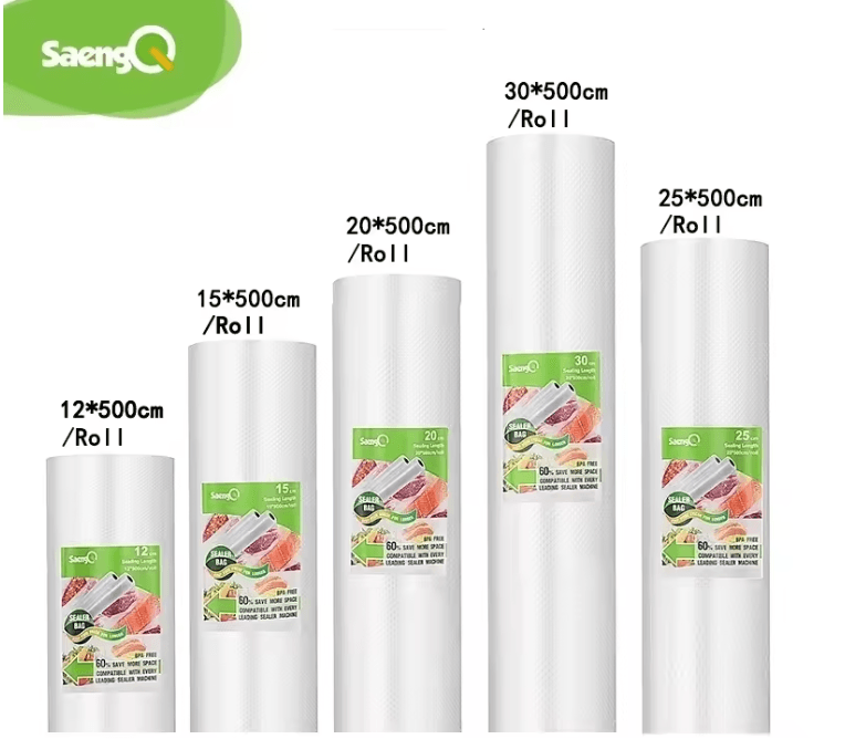 SaengQ Vacuum Sealer Rolls For Food Fresh Keep Long Life 6