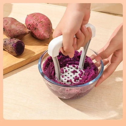 HeavyDuty Manual Potato Masher  Ricer With NonSlip Handle  Premium Kitchen Vegetable  Fruit Mash To 5
