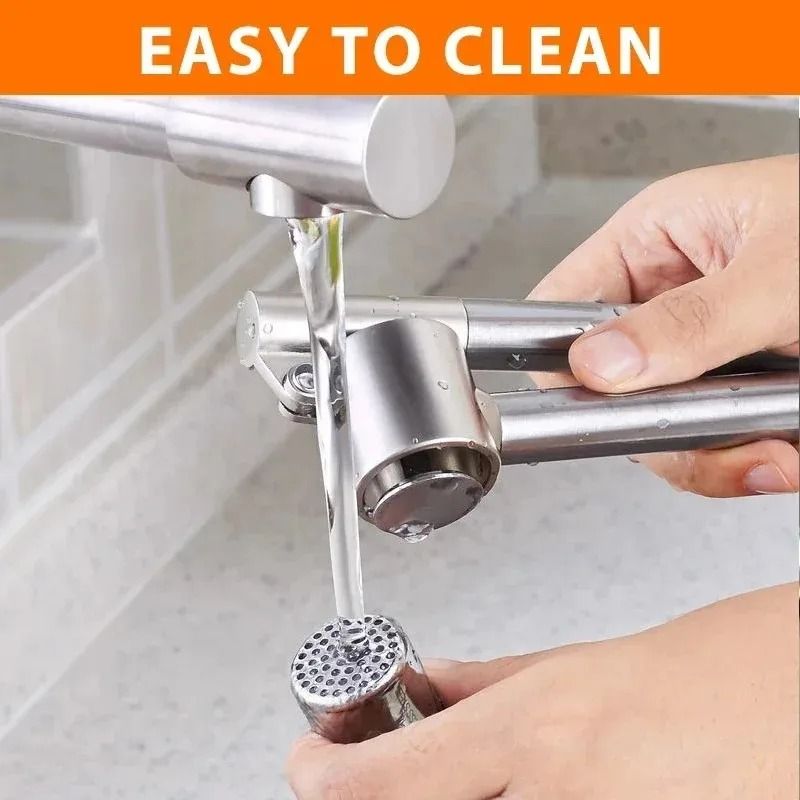 Stainless Steel Garlic Press Mincer 7 In Extended Edition Rust Proof Kitchen Gadget 5