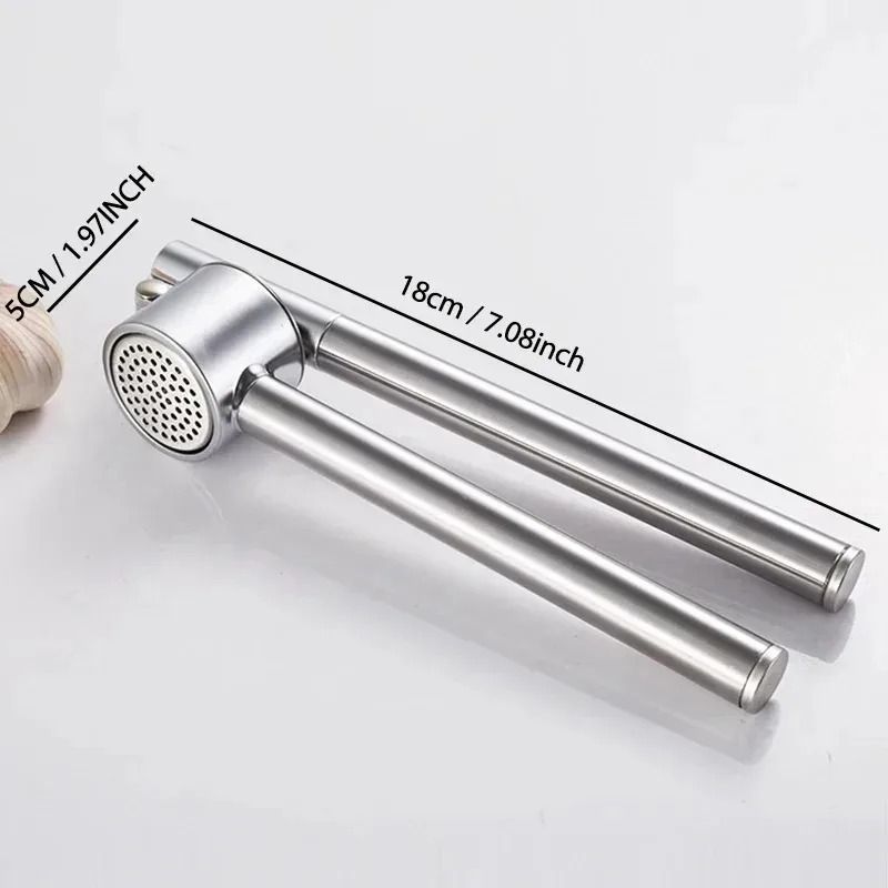 Stainless Steel Garlic Press Mincer 7 In Extended Edition Rust Proof Kitchen Gadget 6