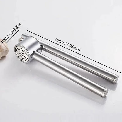 Stainless Steel Garlic Press Mincer 7 In Extended Edition Rust Proof Kitchen Gadget 6