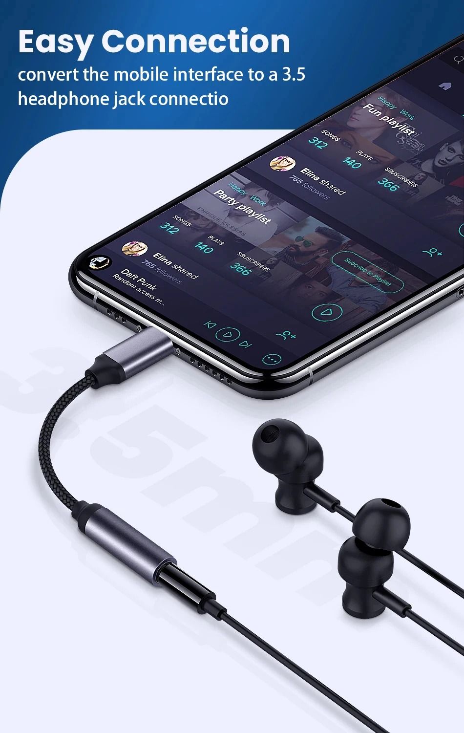IOS To 35 Mm Jack Cable Adapter AUX For IPhone 12 13 14 Pro Headphone Connector Audio Splitter 1