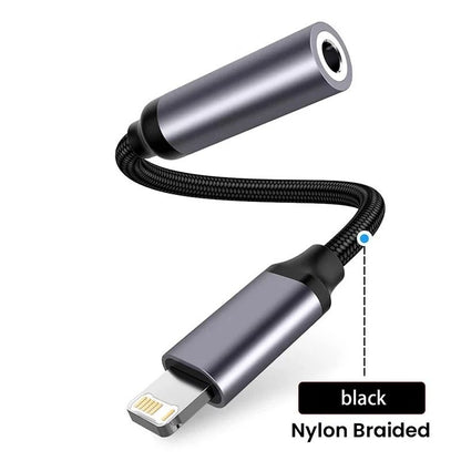 IOS To 35 Mm Jack Cable Adapter AUX For IPhone 12 13 14 Pro Headphone Connector Audio Splitter 6