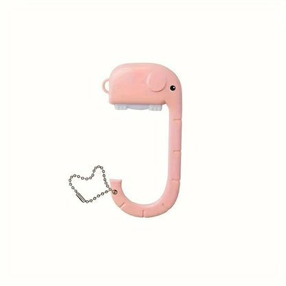 Oval Non Slip Cartoon Elephant Bag Table Hook 7