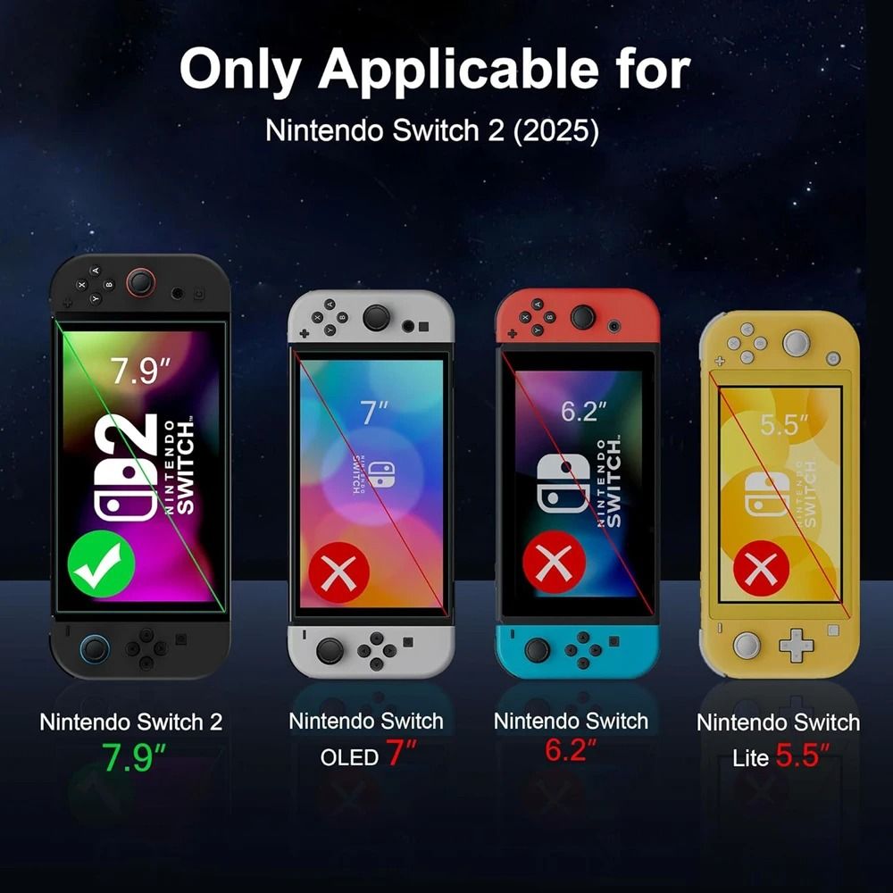 Tempered Glass Screen Protector With Joystick Caps For Switch Console 5