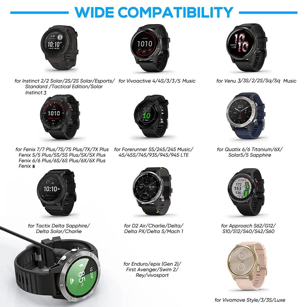 USB Type C Charging Cable For Garmin Smartwatches 4