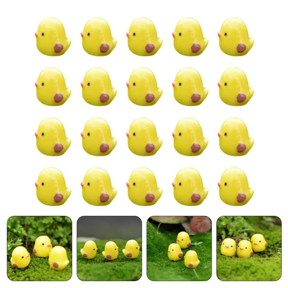 Mini Chicken Figurines Fairy Garden Decoration Set 0