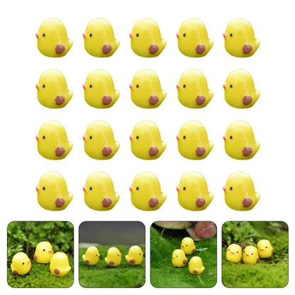 Mini Chicken Figurines Fairy Garden Decoration Set 0