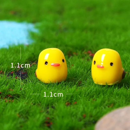 Mini Chicken Figurines Fairy Garden Decoration Set 6