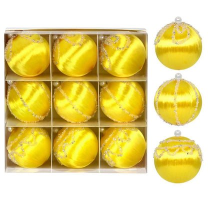 Hanging Bauble Ornament, Christmas Tree Ball, Silk Thread Sequin Decorative, New Year Party Pendants, Tree Dec Decor