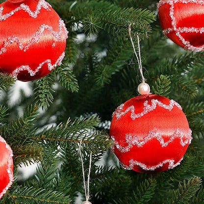 Hanging Bauble Ornament, Christmas Tree Ball, Silk Thread Sequin Decorative, New Year Party Pendants, Tree Dec Decor
