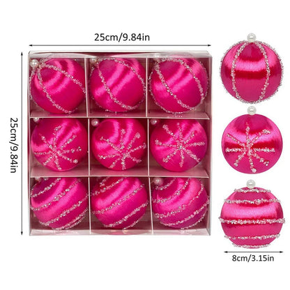 Hanging Bauble Ornament, Christmas Tree Ball, Silk Thread Sequin Decorative, New Year Party Pendants, Tree Dec Decor