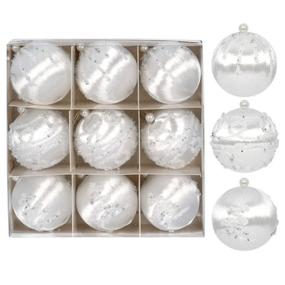 Hanging Bauble Ornament, Christmas Tree Ball, Silk Thread Sequin Decorative, New Year Party Pendants, Tree Dec Decor