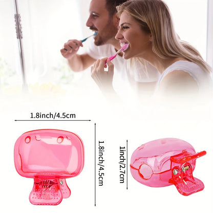 Toothbrush Protector Cap Brush Pod Case Travel Toothbrush Head Covers Portable Plastic Clip Protect 5