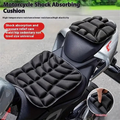 3D Comfort Gel Cushion Motorcycle Seat Pad Set