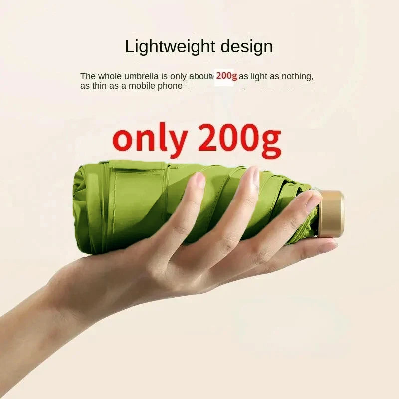 Pocket Rain Umbrella Mini Sun Umbrella Sun Shade Parasol Capsule Vinyl Folding UV Ultraviolet Prote 3