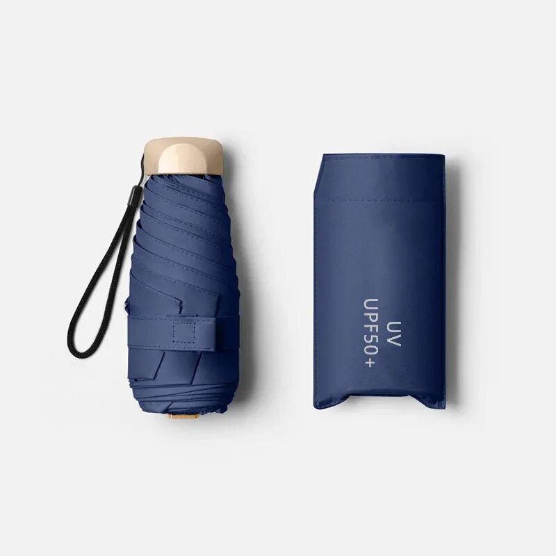 Pocket Rain Umbrella Mini Sun Umbrella Sun Shade Parasol Capsule Vinyl Folding UV Ultraviolet Prote 7