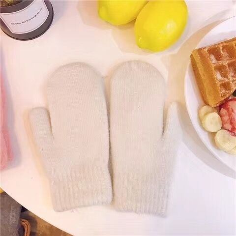 Gloves Women Winter, Plus Velvet Thick, Warm Cold-Proof Cycling Gloves, Cute Ladies Finger-Wrapped Design