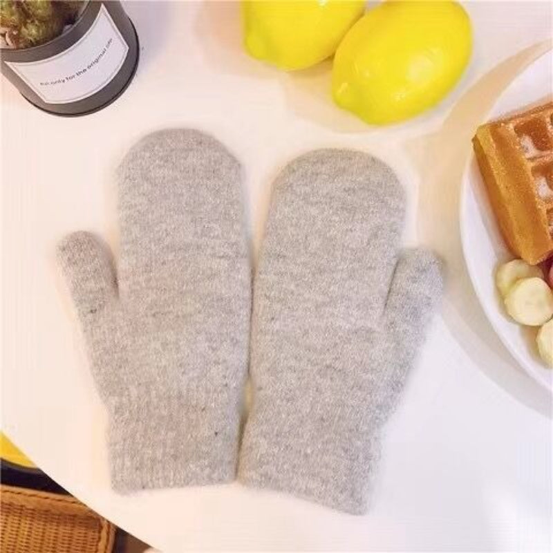 Gloves Women Winter, Plus Velvet Thick, Warm Cold-Proof Cycling Gloves, Cute Ladies Finger-Wrapped Design