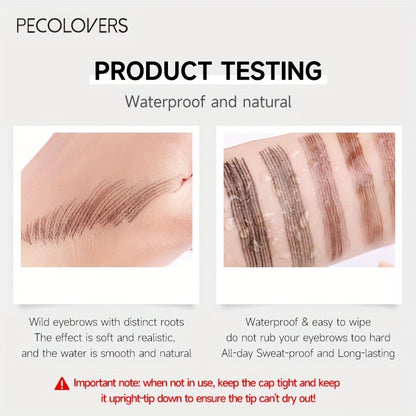 Split Tip Eyebrows Pen, Eyebrow Tattoo Pen Waterproof, Eyebrow Pen Waterproof, Liquid Black Eyebrow Makeup Pencil