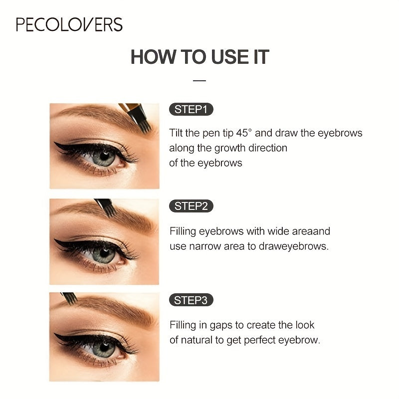 Split Tip Eyebrows Pen, Eyebrow Tattoo Pen Waterproof, Eyebrow Pen Waterproof, Liquid Black Eyebrow Makeup Pencil