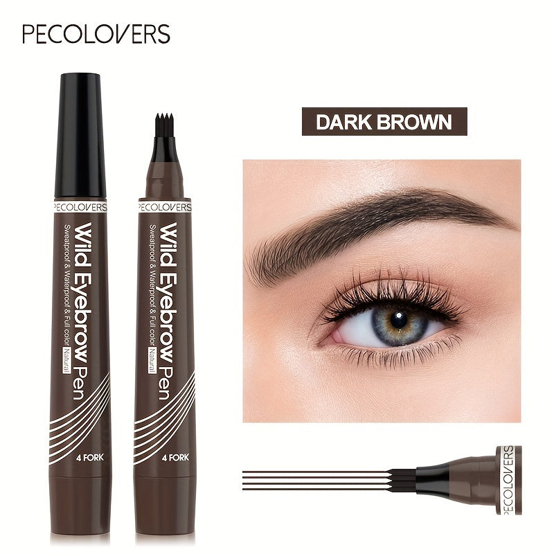 Split Tip Eyebrows Pen, Eyebrow Tattoo Pen Waterproof, Eyebrow Pen Waterproof, Liquid Black Eyebrow Makeup Pencil