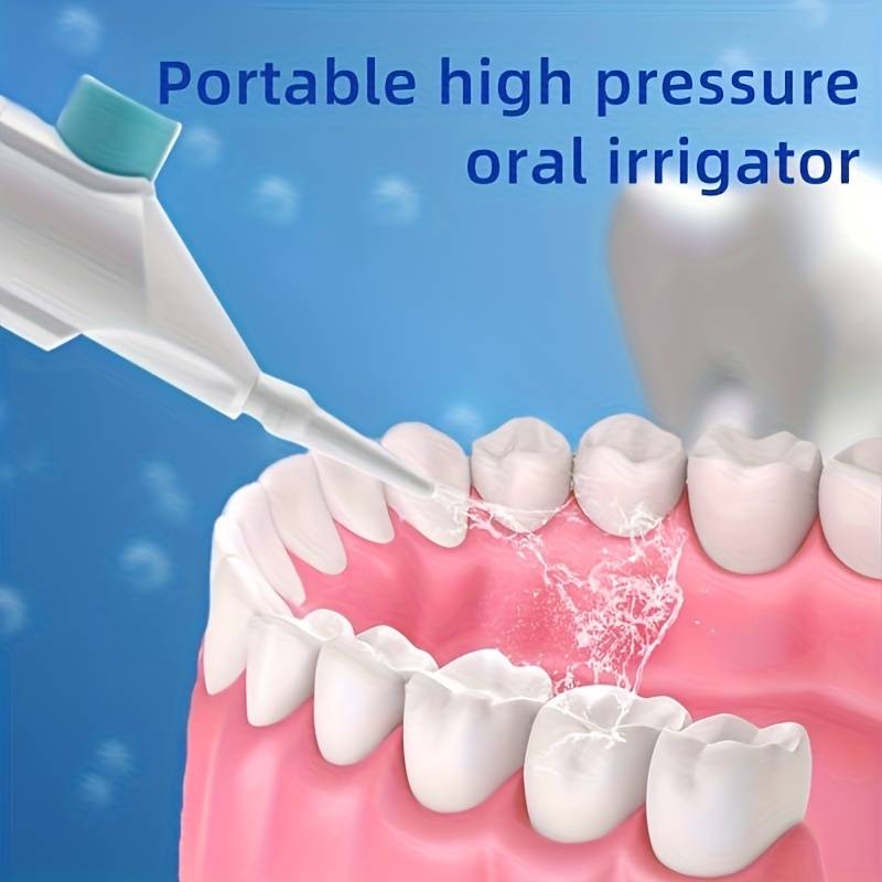 Portable Teeth Clean Water Dental Floss, Household High Pressure Oral Irrigator, Manual High Pressure Water Toothpick