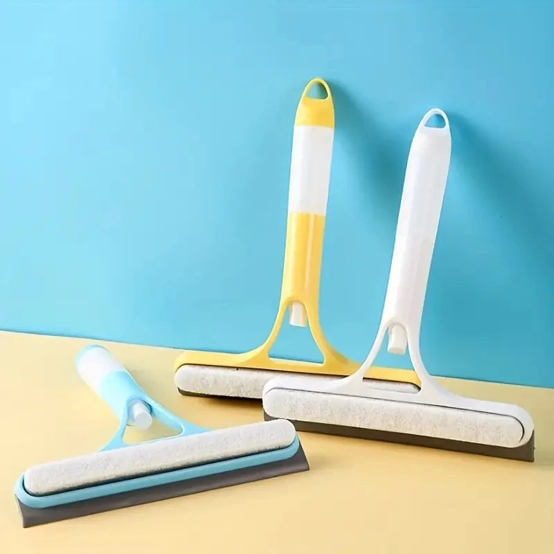 Window Wiper with Squeegee, Household Multifunctional Glass Cleaner with Spray Bottle, Microfiber Cloth for Mirrors