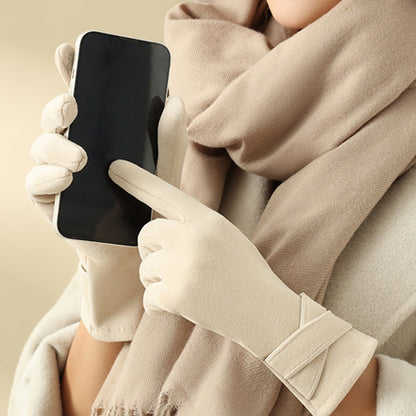 Winter Fleece Waterproof Touchscreen Gloves for Women, Cold Weather Outdoor Riding Driving, Windproof Warm Finger Gloves