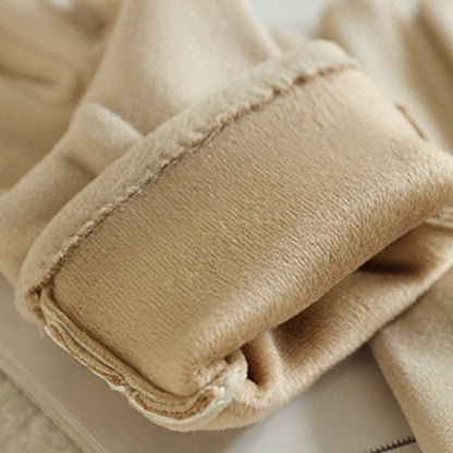 Winter Fleece Waterproof Touchscreen Gloves for Women, Cold Weather Outdoor Riding Driving, Windproof Warm Finger Gloves
