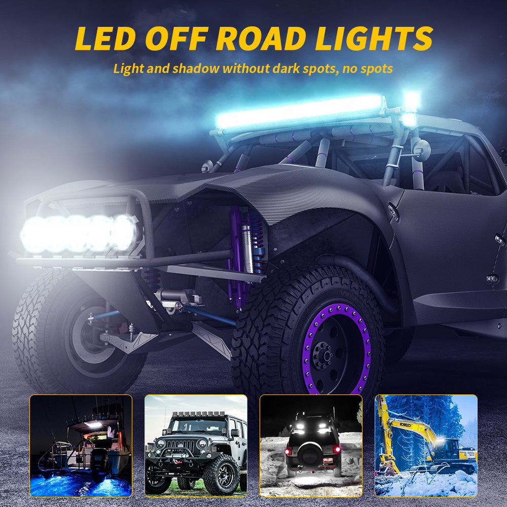 LED Work Light Bar Offroad Spotlight Mini Headlight For Truck Jeep Boat Tractor ATV 2