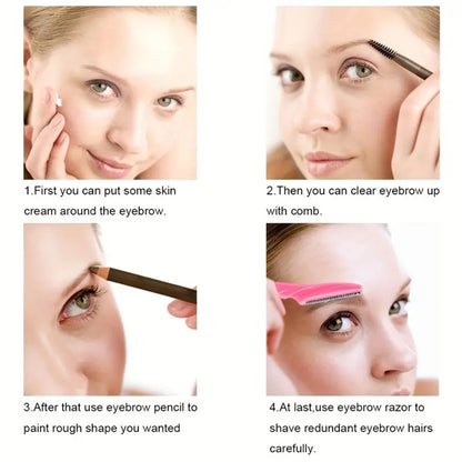 Eyebrow Razor and Face Razor for Women and Men, Hair Trimmer and Shaver, Safe, Protective Cover, Easy Styling