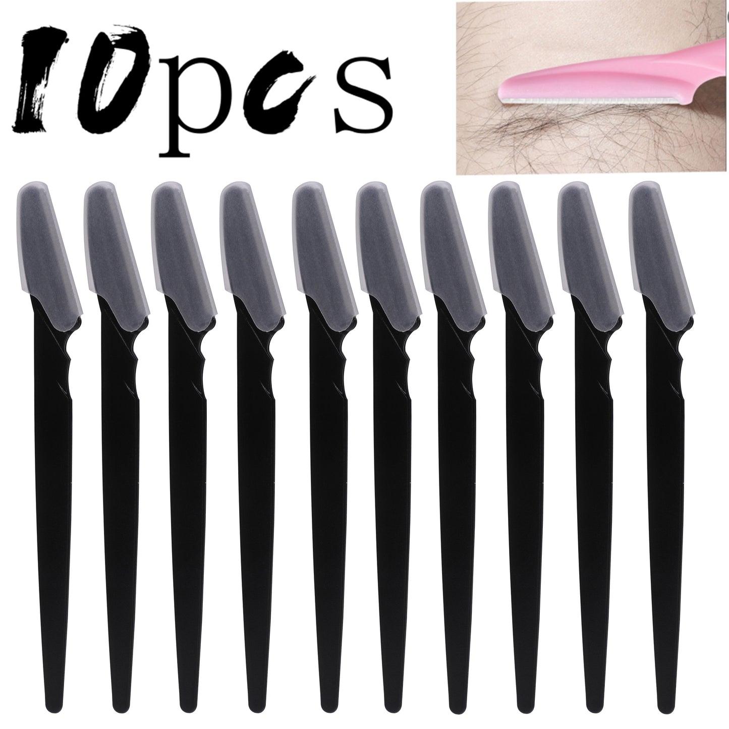 Eyebrow Razor and Face Razor for Women and Men, Hair Trimmer and Shaver, Safe, Protective Cover, Easy Styling