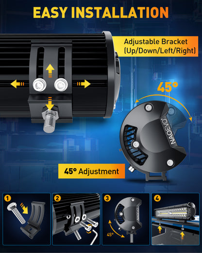 Offroad Spotlights Car LED Light Fog Lamp WorkLight LED Bar For Truck Boat Tractor Motorcycle Headl 3