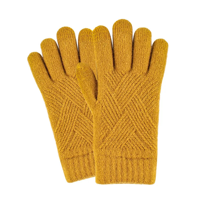 Thermal Touchscreen Gloves for Men, Women, Winter Warm Knitted, Windproof Thick Fleece Lined Cycling Riding Gloves