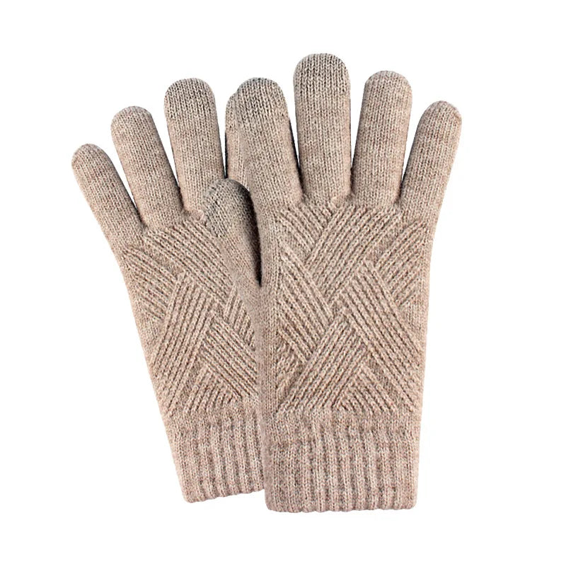 Thermal Touchscreen Gloves for Men, Women, Winter Warm Knitted, Windproof Thick Fleece Lined Cycling Riding Gloves