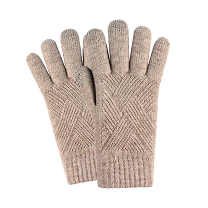 Thermal Touchscreen Gloves for Men, Women, Winter Warm Knitted, Windproof Thick Fleece Lined Cycling Riding Gloves