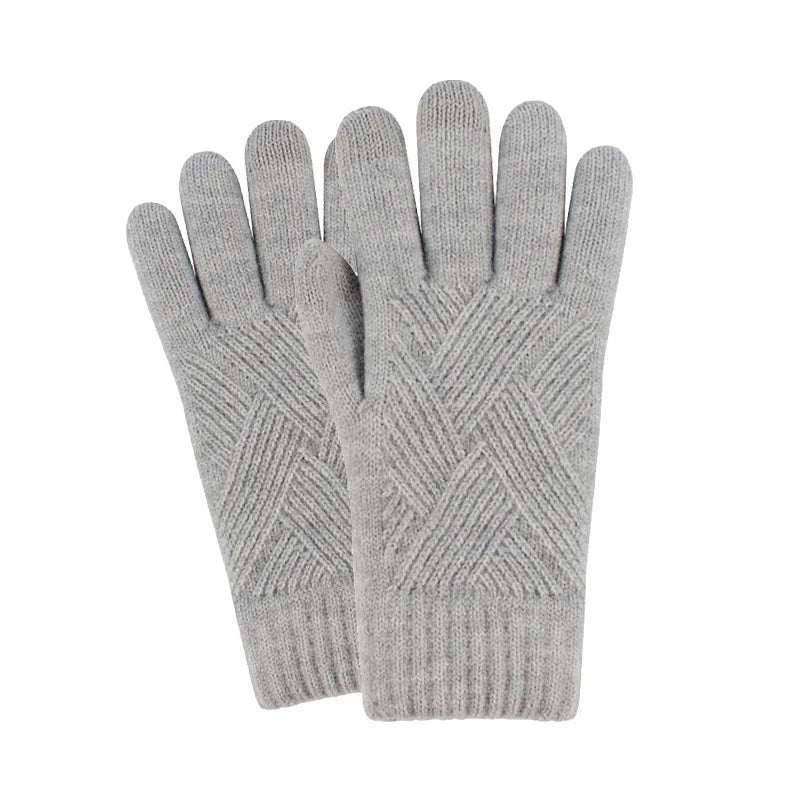 Thermal Touchscreen Gloves for Men, Women, Winter Warm Knitted, Windproof Thick Fleece Lined Cycling Riding Gloves