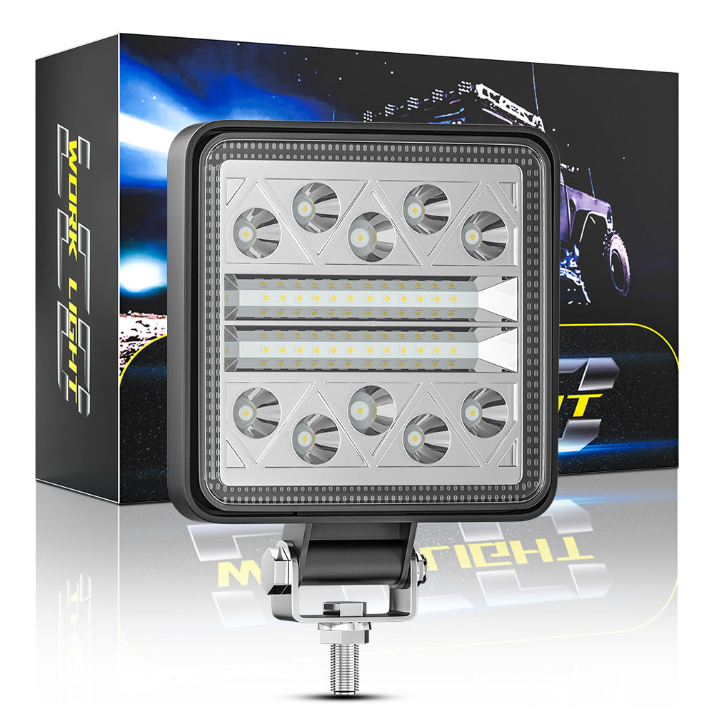 LED Work Light Headlight, Offroad LED Lightbar, Spotlight for Tractor Truck Fog Driving