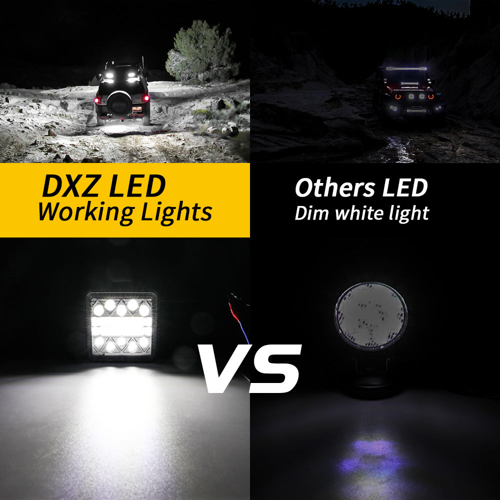 LED Work Light Headlight, Offroad LED Lightbar, Spotlight for Tractor Truck Fog Driving