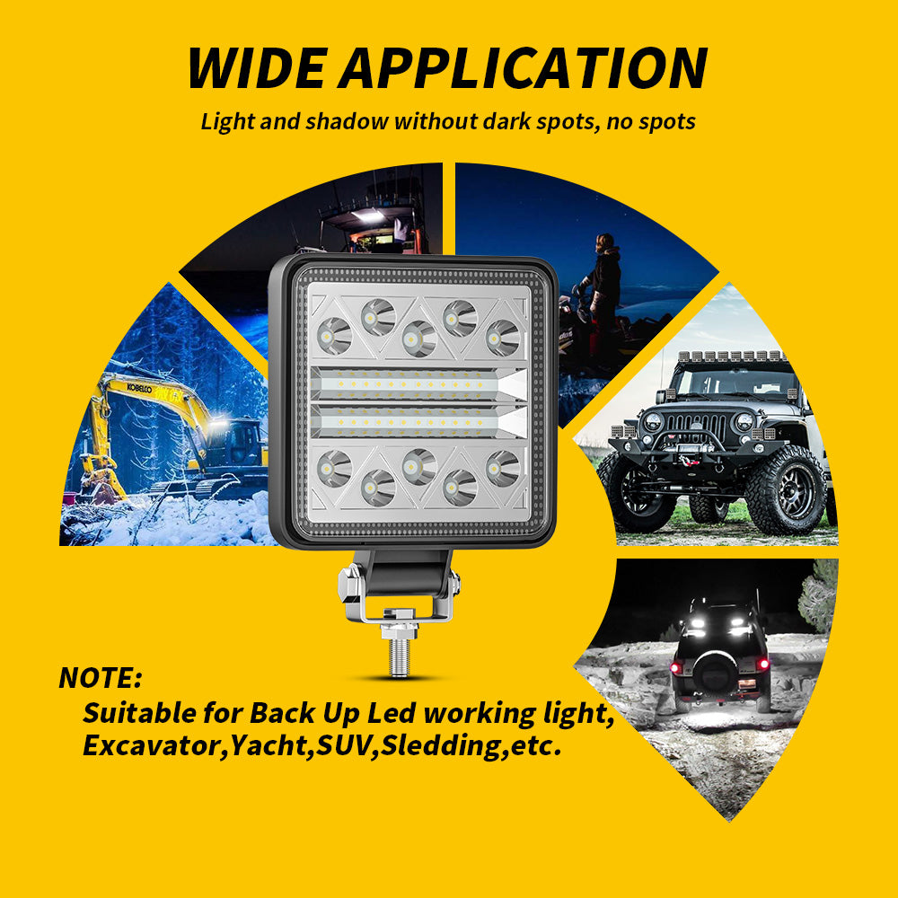 LED Work Light Headlight, Offroad LED Lightbar, Spotlight for Tractor Truck Fog Driving