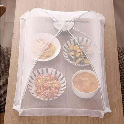 Folding Food Cover Mesh, Washable Fly and Insect Proof Dish Covers, Protective Kitchen Table Storage Accessories