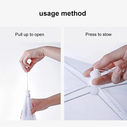 Folding Food Cover Mesh, Washable Fly and Insect Proof Dish Covers, Protective Kitchen Table Storage Accessories