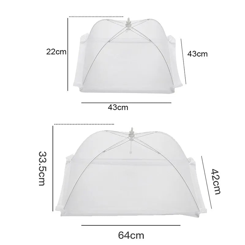 Folding Food Cover Mesh, Washable Fly and Insect Proof Dish Covers, Protective Kitchen Table Storage Accessories